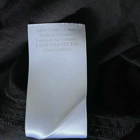 Everlane The Poplin Pleated Taper Pant in Black Size 6 - Picture 8 of 9